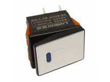 Клавишные переключатели LANBOO LBCX ПереключательLBCX2822/Y202/B220V/PC65(L) серебряный с индикатором 220В ON-OFFDPST 250В 20А (синий) пластик