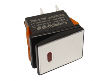 Клавишные переключатели LANBOO LBCX ПереключательLBCX2822/Y202/R220V/PC65(L) серебряный с индикатором 220В ON-OFFDPST 250В 20А (красный) пластик