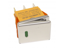 Клавишные переключатели LANBOO LBCX ПереключательLBCX2822/Y222/G220V/N65(L) серебряный с индикатором 220В ON-OFFDPDT 250В 20А (зеленый) хромированный