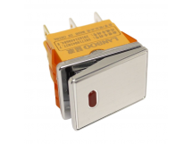 Клавишные переключатели LANBOO LBCX ПереключательLBCX2822/Y222/R220V/N65(L) серебряный с индикатором 220В ON-OFFDPDT 250В 20А (красный) хромированный