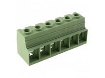 Винтовые клеммники KAIFENG KF137-15.0-06P-1G (Зеленый) Винтовойклеммник на плату 6 конт. шаг 15мм 1000В 125А