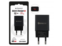 Сетевой адаптер питания DEESPI S30 1USB QC 3.0 (черный)