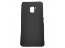 Задняя накладка для Samsung A8 Plus/A730F Galaxy A8 Plus (2018)(силикон, черная (Full Case)), ориг