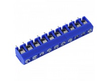 Винтовые клеммники KAIFENG KF302-5.0-10P-1B (Синий) Винтовойклеммник на плату 10 конт. шаг 5мм 250В 17,5А