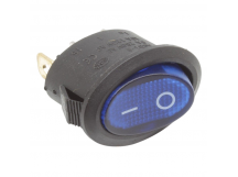 Клавишные переключатели DAIER KCD1-9-101N-C3-BL/B-220VПереключатель на панель с подсветкой 220В синий ON-OFF SPST 250В6А (21,5x13,5мм)