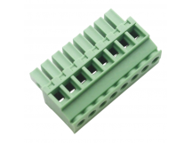 Разъемные клеммники KAIFENG KF12EKB-3.81-08P-1G (Зеленый)Разъемный клеммник на кабель угловой 8 конт. шаг 3,81мм 250В 7А