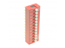 DIP-переключатели KAIFENG KF1001-12P-R0-GS (Красный) DIPпереключатель 12 поз. 24В 0,025А
