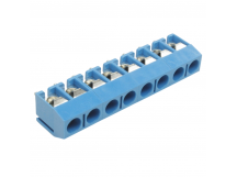 Винтовые клеммники KAIFENG KF301V-5.0-08P-1B (Синий) Винтовойклеммник на плату 8 конт. шаг 5мм 250В 17,5А