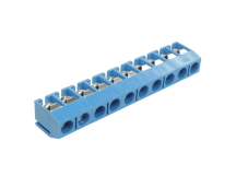 Винтовые клеммники KAIFENG KF301V-5.0-10P-1B (Синий) Винтовойклеммник на плату 10 конт. шаг 5мм 250В 17,5А