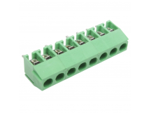 Винтовые клеммники KAIFENG KF350V-3.50-08P-1G (Зеленый) Винтовойклеммник на плату 8 конт. шаг 3,5мм 130В 10А