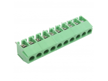 Винтовые клеммники KAIFENG KF350V-3.50-10P-1G (Зеленый) Винтовойклеммник на плату 10 конт. шаг 3,5мм 130В 10А