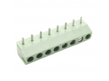 Винтовые клеммники KAIFENG KF396R-3.96-08P-1G (Зеленый) Винтовойклеммник на плату угловой 8 конт. шаг 3,96мм 130В 10А