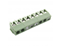 Винтовые клеммники KAIFENG KF396V-3.96-08P-1G (Зеленый) Винтовойклеммник на плату 8 конт. шаг 3,96мм 130В 10А