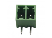 Разъемные клеммники KAIFENG KF2EDGR-Y-3.81-02P-1G (Зеленый)Разъемный клеммник на плату угловой 2 конт. шаг 3,81мм 250В 7А