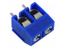 Винтовые клеммники KAIFENG KF302-5.0-02P-1B (Синий) Винтовойклеммник на плату 2 конт. шаг 5мм 250В 17,5А