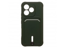 Чехол-накладка - SC304  с картхолдером для "Honor 600 Lite/600e/X80i" (dark green) (245034)
