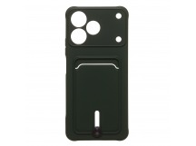 Чехол-накладка - SC304 с картхолдером для "Realme Note 80" (dark green) (245121)
