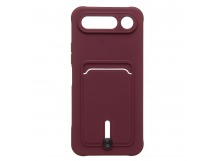 Чехол-накладка - SC304 с картхолдером для "Tecno Spark 50 5G" (bordo) (245048)