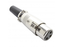 Разъемы аудио Rconnector RC-D1028F Гнездо XLR 3конт. на кабель(Серебро)