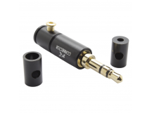 Разъемы аудио Rconnector RC-P1008/B Штекер аудио 3,5мм стерео3конт. на кабель (Черный)