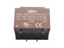 Трансформаторы силовые ASN AS3012-E-0180-180-S Герметизированныйтрансформатор 1,8Вт обмотки 220В (1+5)/18В 0,1А (7+9)