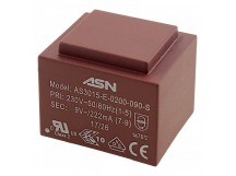 Трансформаторы силовые ASN AS3015-E-0200-090-S Герметизированныйтрансформатор 2Вт обмотки 220В (1+5)/9В 0,222А (7+9)