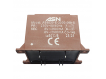 Трансформаторы силовые ASN AS6030-E-3000-060-D Герметизированныйтрансформатор 30Вт обмотки 220В (1+7)/2x6В 2,5А (8+9-13+14)