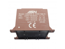Трансформаторы силовые ASN AS6030-E-3000-180-D Герметизированныйтрансформатор 30Вт обмотки 220В (1+7)/2x18В 0,833А (8+9-13+14)