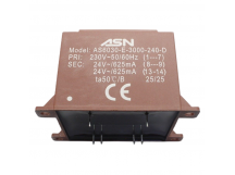 Трансформаторы силовые ASN AS6030-E-3000-240-D Герметизированныйтрансформатор 30Вт обмотки 220В (1+7)/2x24В 0,625А (8+9-13+14)
