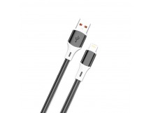 Кабель USB - Lightning DEESPI DS79 Silicone 5A (черный) 1м мятая упаковка