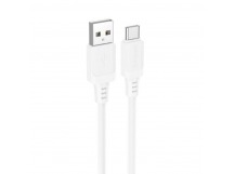 Кабель USB - TypeC BOROFONE BX115 Silicone (белый) 1м мятая упаковка