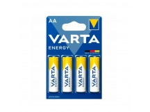 Батарейки алкалиновые "пальчиковые" КОМПЛЕКТ 4 шт VARTA ENERGY, АА LR06 [цена за блистер]