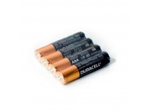 Батарейки КОМПЛЕКТ 4 шт, DURACELL Basic ОРИГИНАЛ, AAA (LR03, 24А), [цена за блистер]