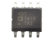 Датчики окружающей среды AD ADT7410TRZ-REEL (SO-8) Цифровойдатчик температуры, АЦП 16-бит I2C