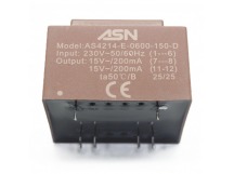 Трансформаторы силовые ASN AS4214-E-0600-150-D Герметизированныйтрансформатор 6Вт обмотки 220В (1+6)/2x15В 0,2А (7+8-11+12)