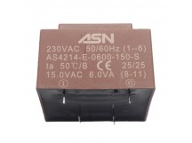 Трансформаторы силовые ASN AS4214-E-0600-150-S Герметизированныйтрансформатор 6Вт обмотки 220В (1+6)/15В 0,4А (8+11)