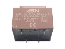 Трансформаторы силовые ASN AS4214-E-0600-240-S Герметизированныйтрансформатор 6Вт обмотки 220В (1+6)/24В 0,25А (8+11)