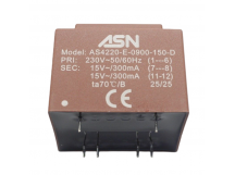 Трансформаторы силовые ASN AS4220-E-0900-150-D Герметизированныйтрансформатор 9Вт обмотки 220В (1+6)/2x15В 0,3А (7+8-11+12)