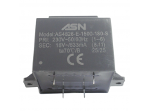 Трансформаторы силовые ASN AS4826-E-1500-180-S Герметизированныйтрансформатор 15Вт обмотки 220В (1+6)/18В 0,833А (8+11)