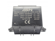 Трансформаторы силовые ASN AS4826-E-1500-240-D Герметизированныйтрансформатор 15Вт обмотки 220В (1+6)/2x24В 0,313А (7+8-11+12)