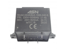 Трансформаторы силовые ASN AS4826-E-1500-240-S Герметизированныйтрансформатор 15Вт обмотки 220В (1+6)/24В 0,625А (8+11)