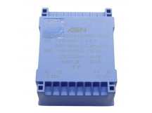 Трансформаторы силовые ASN ASU3010-U2-0600-120-DГерметизированный трансформатор 6Вт обмотки 2x110В (1+3-5+7,1B)/2x12В 0,25А (10+12-14+16)