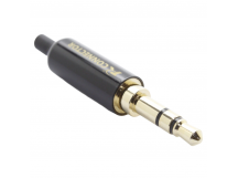 Разъемы аудио Rconnector RC-P1003/B Штекер аудио 3,5мм стерео3конт. на кабель (Черный)