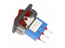Тумблеры JIETONG RLS-102-E5 Тумблер с кнопкой на панель ON-ONSPDT 250В 1,5А (16,2x12,2мм)