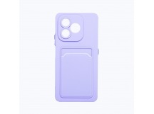 Чехол-накладка - SC337 с картхолдером для "Honor X8d" (light violet) (243741)