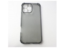 Задняя накладка для iPhone 16 Pro (силикон, с защитой камеры,прозрачно-черная (Full TPU Case)) Armor series
