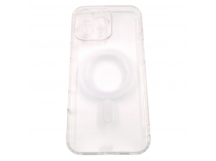Задняя накладка для iPhone 16 Pro Max (прозрачная, с магнитом, сзащитой камеры) MagSafe