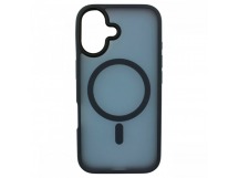 Задняя накладка для iPhone 16 (пластик, поддержка MagSafe), синяя(Full Case) (PL-52) PiBlue