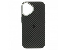 Задняя накладка для iPhone 16 (пластик, поддержка MagSafe), черная(Full Case) (PL-49) PiBlue