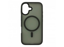 Задняя накладка для iPhone 16 (пластик, поддержка MagSafe), черная(Full Case) (PL-52) PiBlue